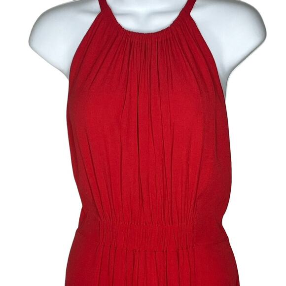 Kate Spade Katie Dress Size 4 Crepe Zip Back Tie Neck Red Cocktail Event Party - Picture 3 of 15